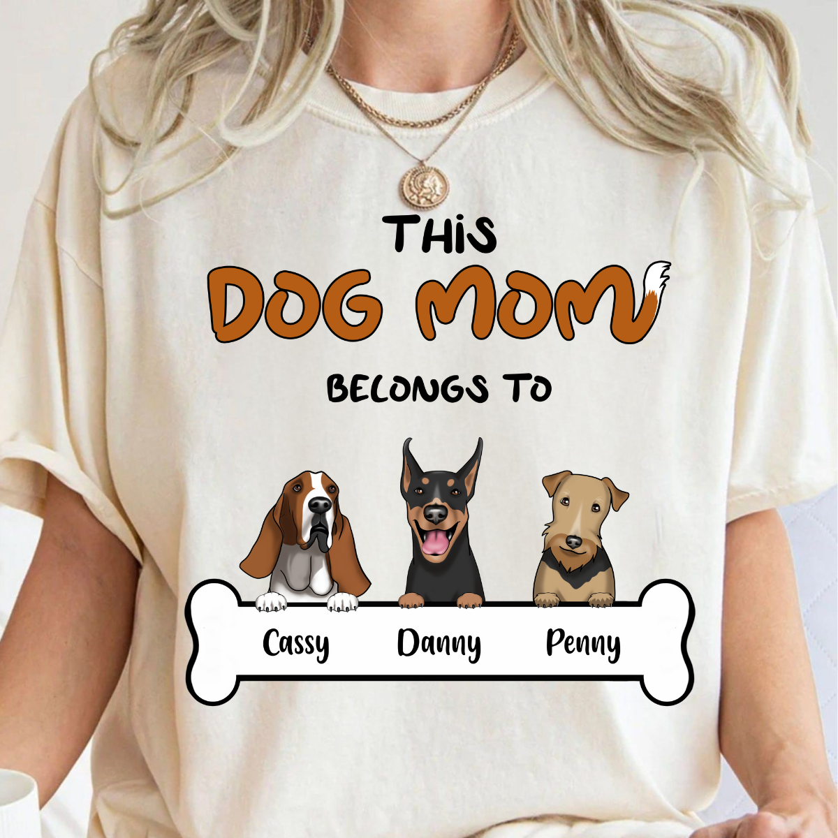 This Dog Mom Belongs To Personalised Tshirt For Dog Lovers Custom Gift For Dog Dad Mother's Day Gift