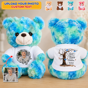 Memorial Tree Butterflies Cardinals Teddy Bear - Memorial Gift - Personalized Plush Bear