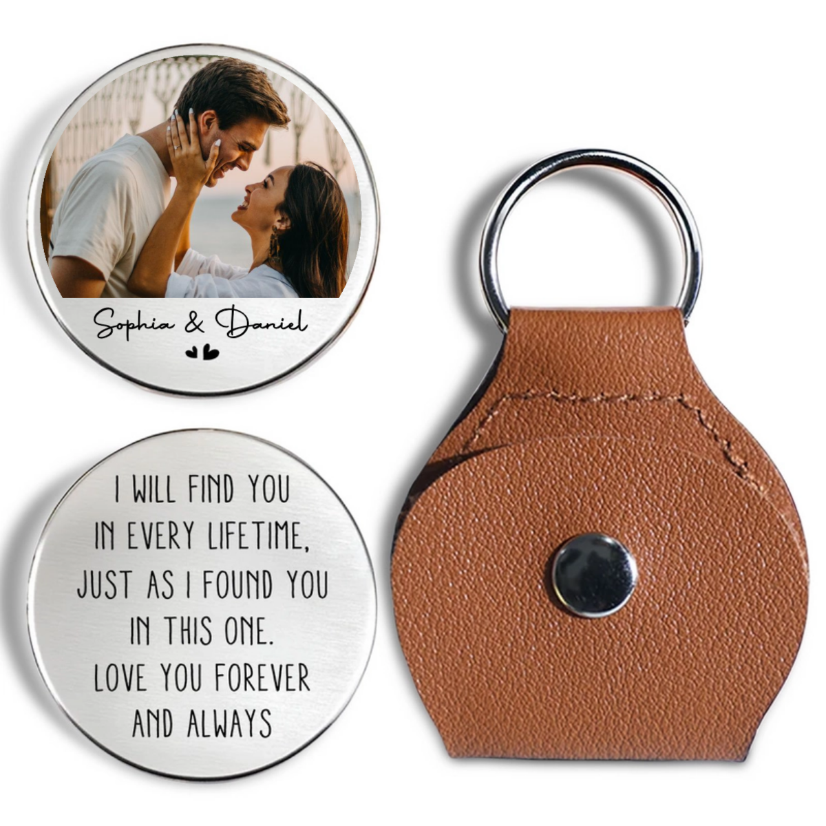 I Will Find You In Every Lifetime - Personalized Pocket Hug - Gift For Couple