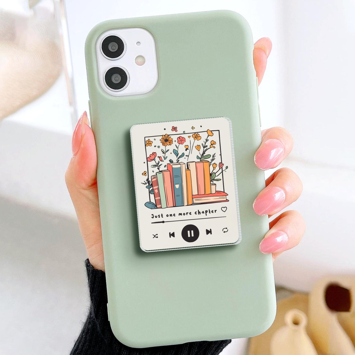 Just One More Chapter Phone Grip, Bookish Grips, Book Lover Popsocket, Phone Accessory, Bookish Accessory, Book Gift, Book Club Gift