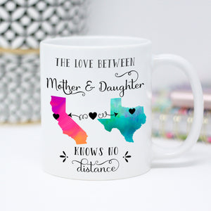 Mother Daughter Long Distance - Personalized Mug - Gift For Mother
