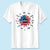 Grandma With Grandkids Names Nation Flag Sunflower - Personalized Apparel - 4th Of July Gift For Grandma Mom