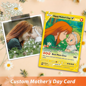 Mother's Day PKM Card, Custom PKM Card, Gift For Mom, Mother's Day Gift, Custom PKM Present