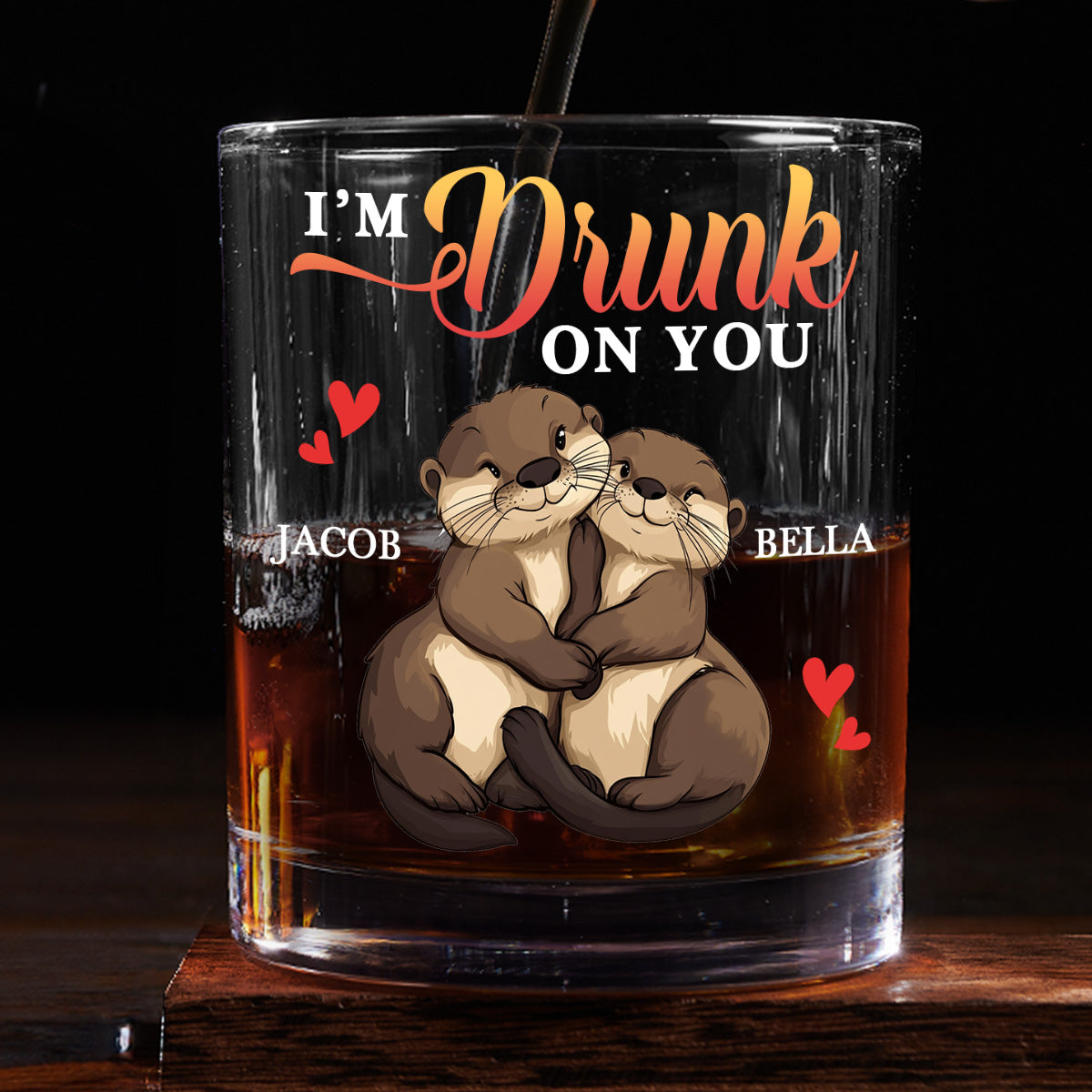 I'm Drunk On You - Personalized Whiskey Glass - Anniversary Gift, Valentine's Day Gift For Couple