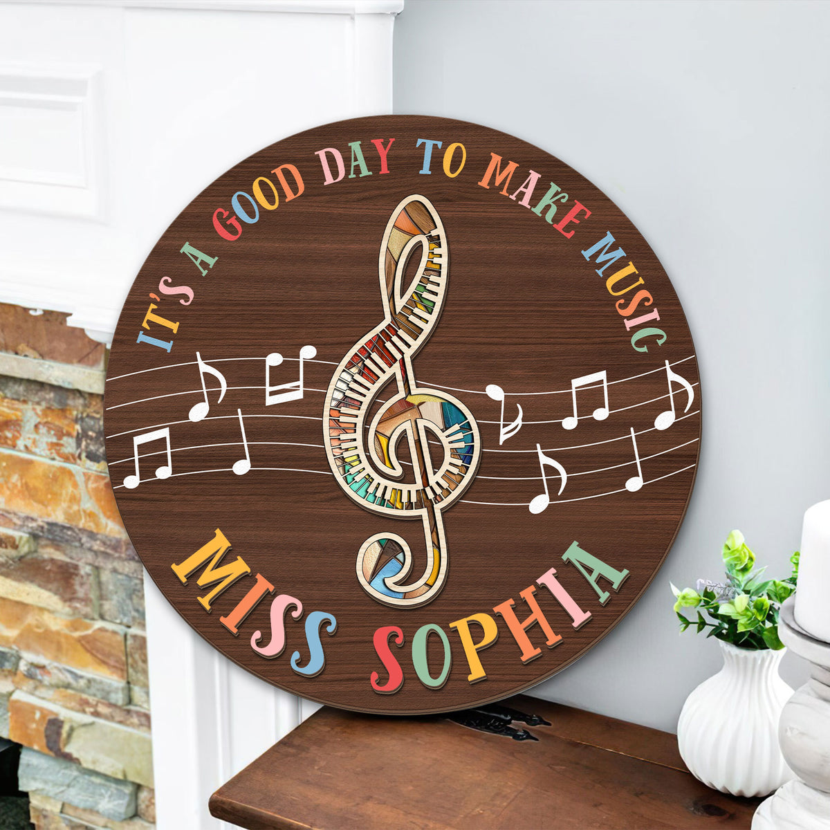 Music Teacher Door Sign, Personalized Wooden Sign Music, Music Education Sign, Piano Teacher Gift, Music Name Sign, School Teacher Gift