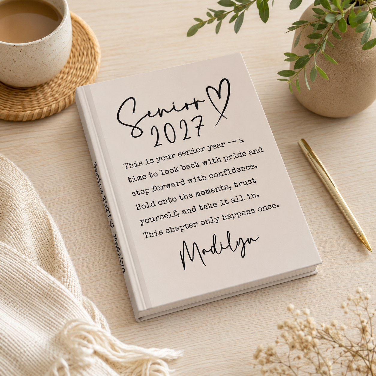 Senior 2027 Journal, Class of 2027 Memory Book, High School Senior Gift, Senior Year Keepsake, Personalized Graduation Gift