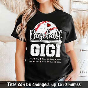 Custom Baseball Gigi T-Shirt for Gift Grandma And Kids