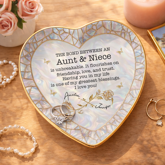 Having You In My Life Is My Greatest Blessing - Personalized Jewelry Dish - Gift For Aunt, Mother's Day Gift