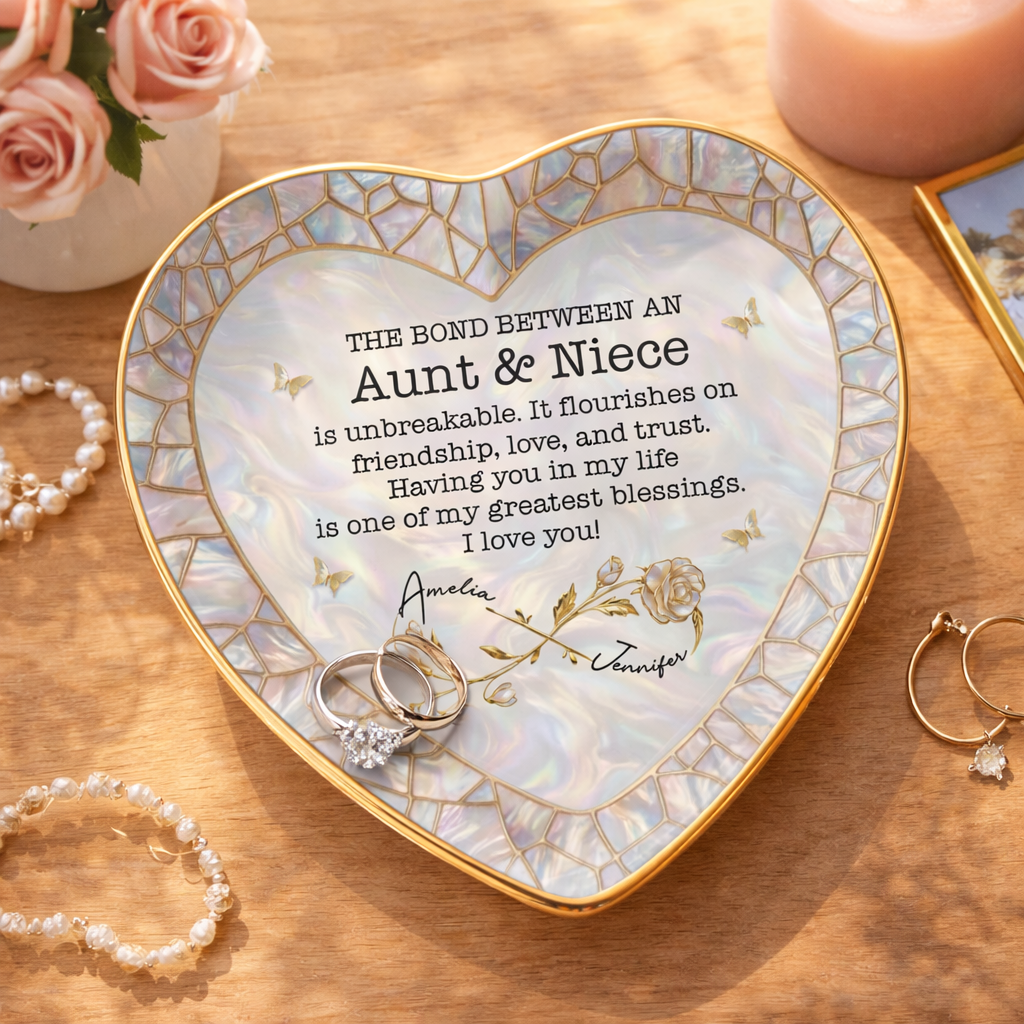 Having You In My Life Is My Greatest Blessing - Personalized Jewelry Dish - Gift For Aunt, Mother's Day Gift