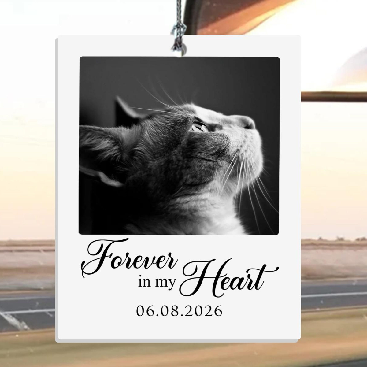 Personalized Pet Photo Car Air Freshener, A Meaningful Keepsake with Photo, Cat Memorial Gifts, Dog Sympathy Gift, Pet Portrait Car Freshie