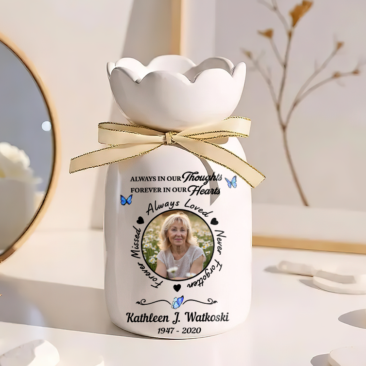 Memorial Always Loved Personalized Flower Vase