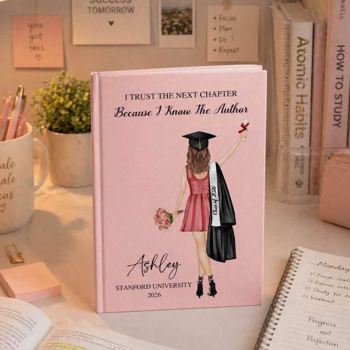 Personalized Girls Graduation Hardcover Journal Matte: Class Of 2026 Gift, Graduation 2026 Gift For Daughter