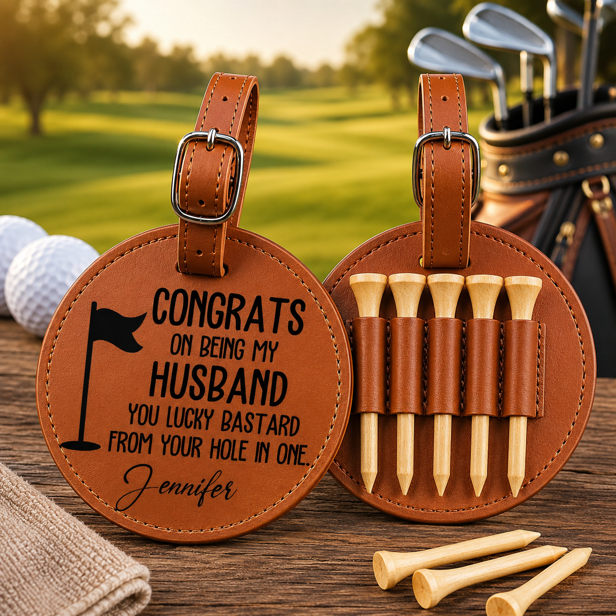 Congrats On Being My Husband - Personalized Golf Tee - Gift For Husband On Father's Day