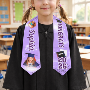 Preschool Kindergarten Graduation Custom Photo - Personalized Graduation Stole - Graduation Gift For Kid