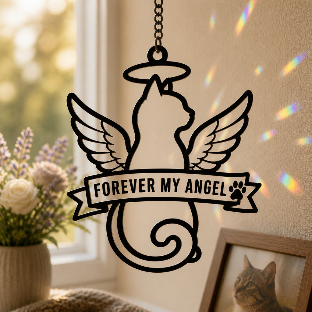Angel Cat Memorial Suncatcher – Forever My Angel - Suncatcher Ornament 1a0496a5-0256-46d2-a679-42c2e2d8451c.jpg