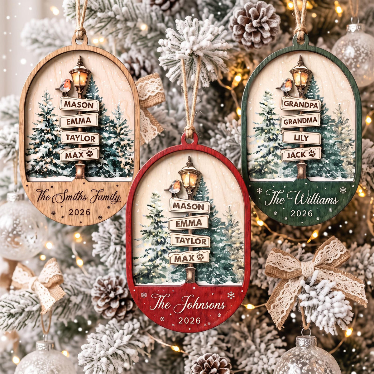 Family Names Christmas Ornament, Family of 3 4 with Pets, up to 20 Members, Personalized Family Ornament, 2-Layered Wood Ornament With Names 1a0d9e89-21db-4a92-af58-f554282f9a4d-1.jpg