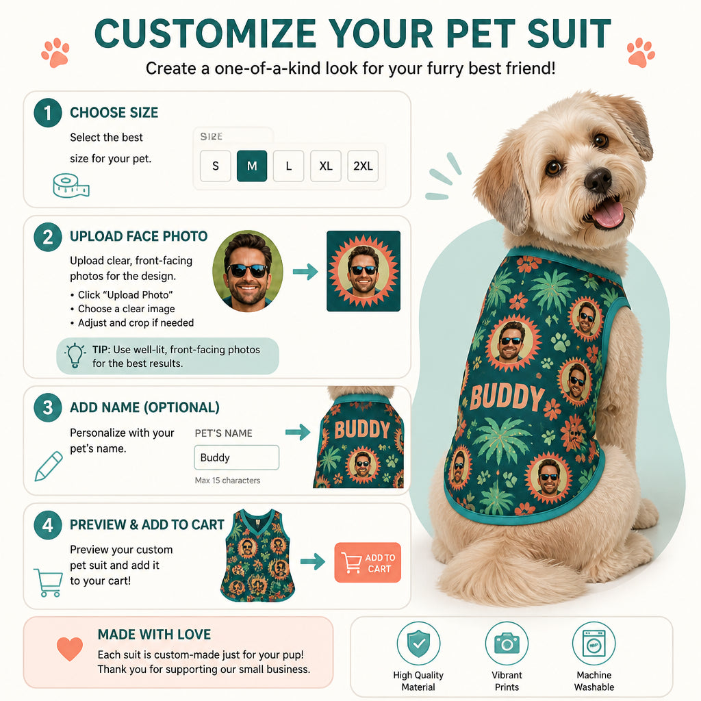 Custom Face Tropical Pet Tank – Summer Pattern - Personalized 3D V-neck Sleeveless Pet Suit 1a197393-2e9b-4b1d-902f-65de65188c25.jpg