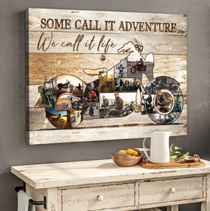 Motorcycle Gift, Motorcycle Wall Decoration, Motorcycle Photo Collage Canvas Wall Art, Gift For Boyfriend, Husband, Valentine's Day