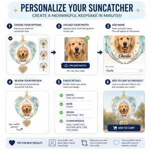 Pet Memorial Angel Wings Car Charm — Photo + Name - Personalized 1 Layered Suncatcher with Charm 1a60a82e-0f5d-40ea-b821-1efab7c85821.jpg