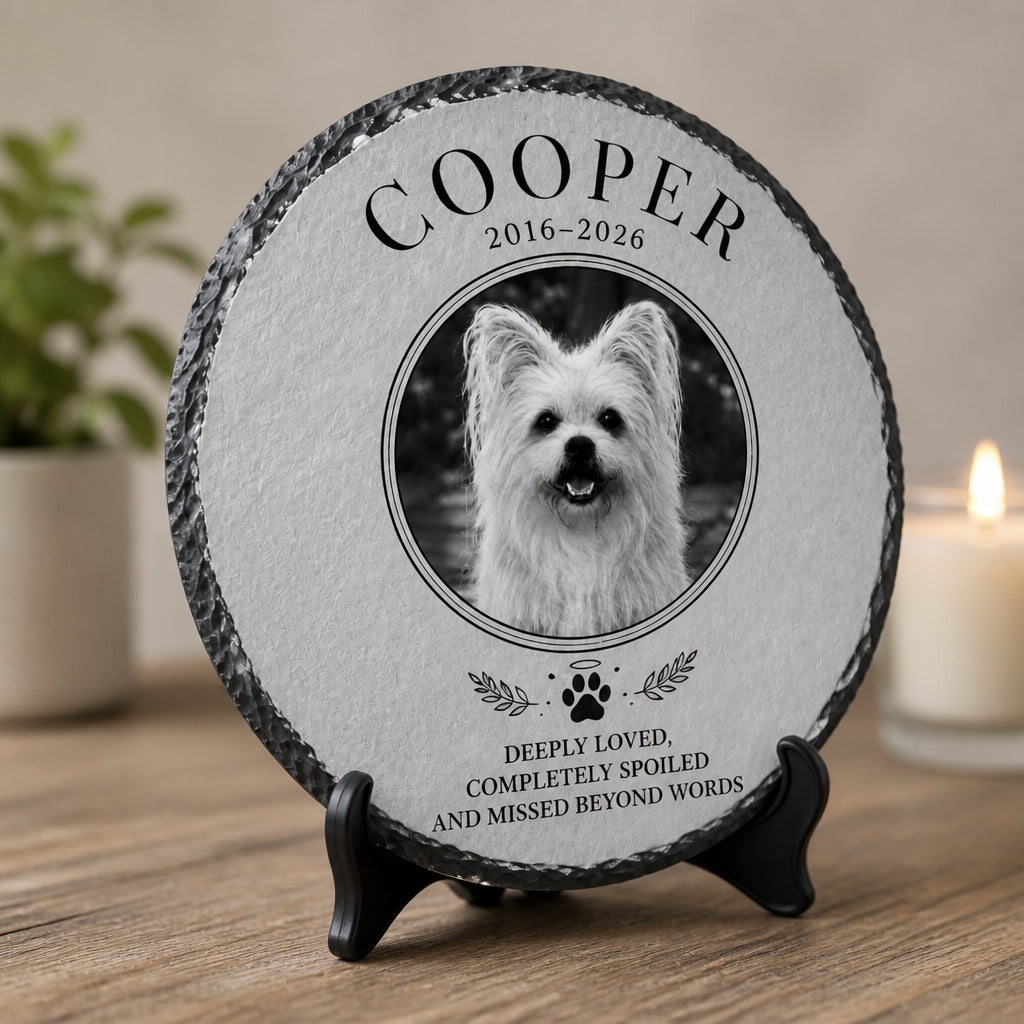 Slate Pet Memorial Stone – Photo, Name & Years - Personalized Slate Memorial Stone 1a9bcab6-e1ca-43c2-8afe-8c412160d692.jpg