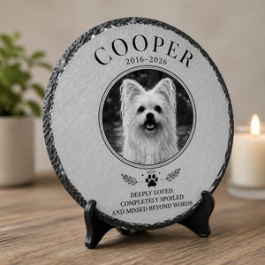 Slate Pet Memorial Stone – Photo, Name & Years - Personalized Slate Memorial Stone 1a9bcab6-e1ca-43c2-8afe-8c412160d692.jpg