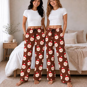 Family Matching Christmas Pajama Pants, Holiday Satin PJs, Santa Reindeer Snowman Xmas Lounge Pants, Christmas Eve Family Photo Pajamas 1aa06e21-dcb5-494a-9662-549520545b19--dh-6-.jpg