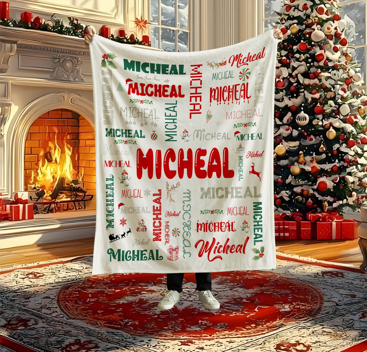 Custom Name Blanket, Christmas Blanket For Grandkids, Personalized Throw for Babies, Merry Christmas Tree, Santa, Reindeer Xmas Gift For Kid 1aa5ff4e-c9ab-462b-ae29-c637d102c75e-t1.jpg