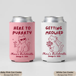 Getting Meowied Custom Can Cooler, Bachelorette Favors, Cat Lover Bachelorette, Personalized Bachelorette Party Favor, Bridal Shower Gift 1ab42f23-2706-4717-b1bf-bf3385189a51-2.jpg