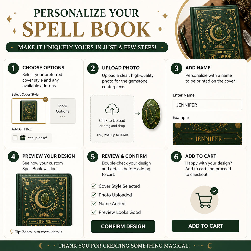 Personalized Lunar Spell Book Leather Journal - Personalized Graphic Leather Journal 1ac7f6d9-7639-4064-987a-fdd8fbf20331.jpg
