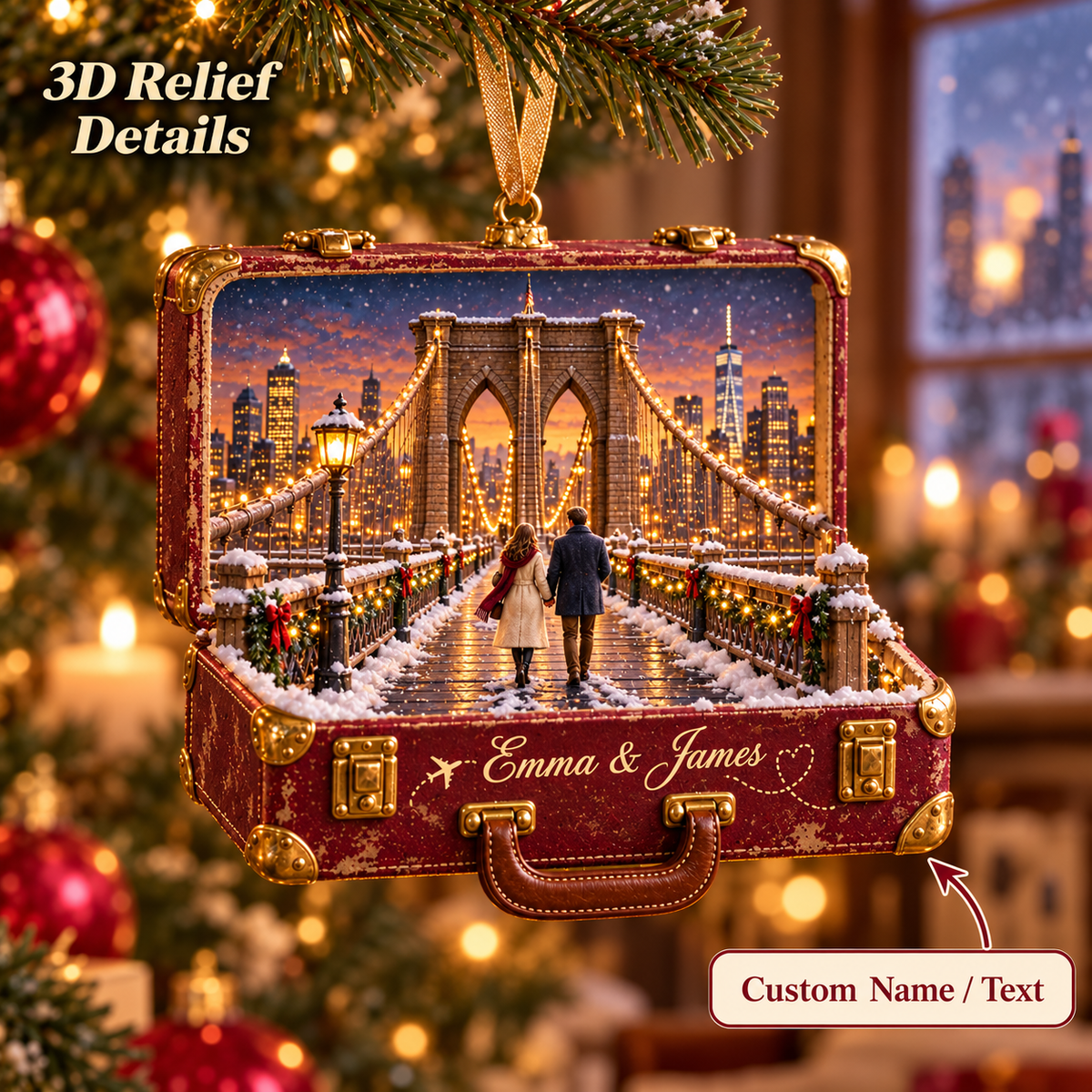 Personalized San Francisco Christmas Ornament – 3D Relief Suitcase with Custom Name, Golden Gate Bridge & Cable Car, Travel Lover Gift 1acf47ff-1f46-4810-b394-3ef43ddec8a6-Together-in-New-York.png