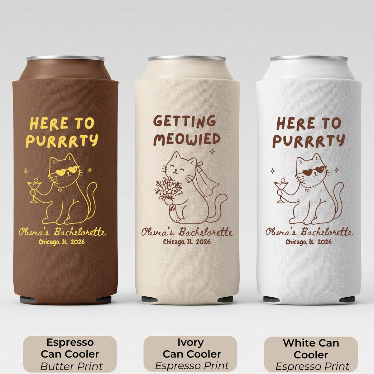 Getting Meowied Custom Can Cooler, Bachelorette Favors, Cat Lover Bachelorette, Personalized Bachelorette Party Favor, Bridal Shower Gift 1ae22700-a9be-41d3-b7cb-465d17a9174a-9.jpg