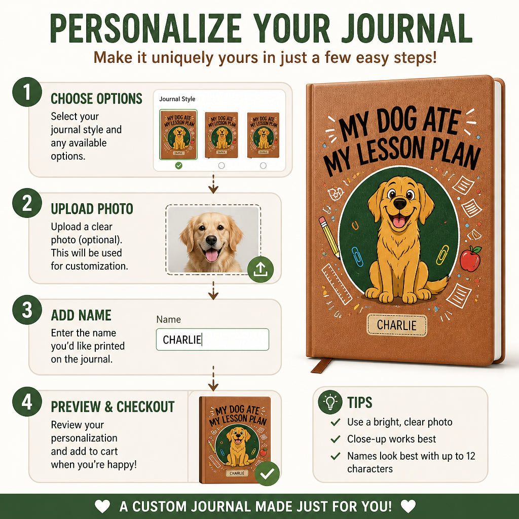 My Dog Ate My Lesson Plan — Teacher Journal with Pet Name - Personalized Graphic Leather Journal 1b05314e-6c84-48bd-b387-cad660b7e7d5.jpg