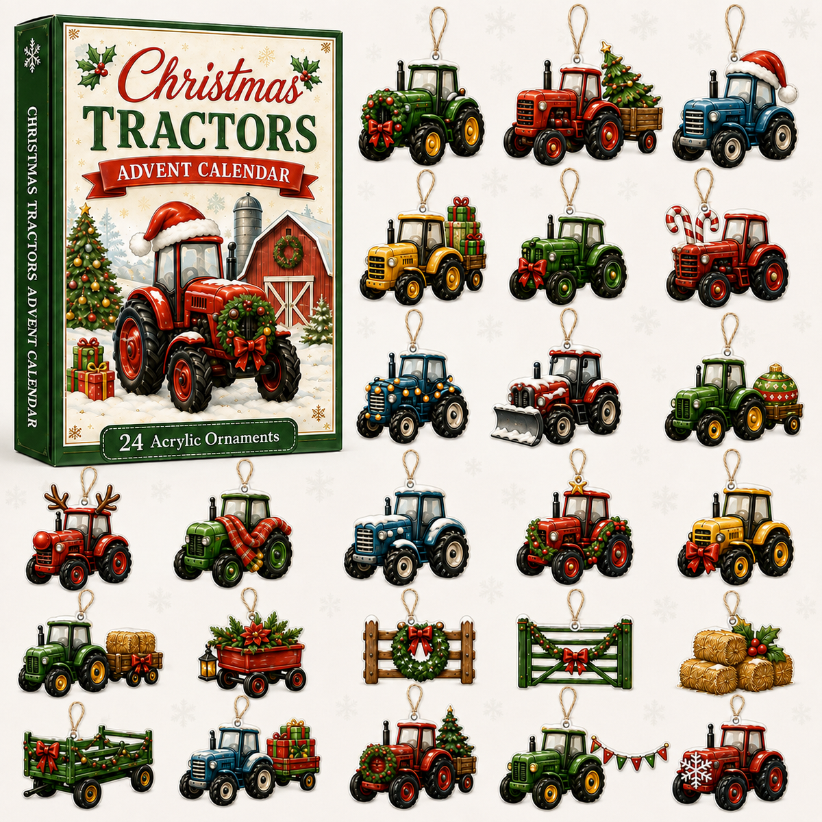 Christmas Tractors Advent Calendar 2026 - 24-Day Festive Countdown, Acrylic Charms Blind Box - Gift For Farmers 1b10f2fd-13a0-4465-863b-502e04d1fe3e-tractor-box-charm.png