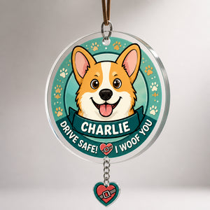 Drive Safe Dog Love Vent Clip – Name Personalized - Personalized 1 Layered Suncatcher with Charm 1b3a117c-cc5d-4fb1-a5ec-d26db526bbe0.jpg