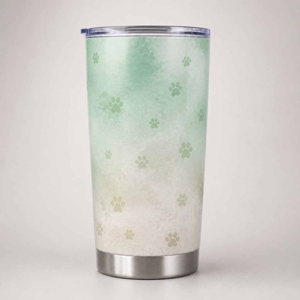 Custom Pet Photo + Name Watercolor Paw Tumbler - Personalized Tumbler 1b3ff100-dd30-42dc-bf91-976c1fc7706e.jpg