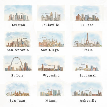 Custom Skyline Ring Dish l Personalized Engagement Trinket Tray l Watercolor Landscape Wedding Keepsake 1b481ac5-bcc1-42d9-9b45-93af0044ac70-5.jpg