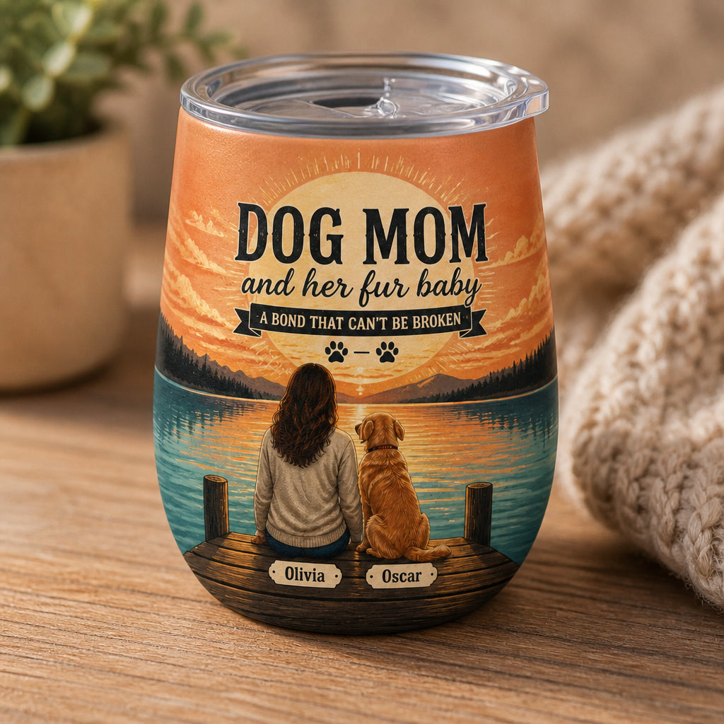Dog Mom & Fur Baby — Custom Portrait Wine Tumbler - Personalized Wine Tumbler 1b7c708c-41ba-4df1-84b1-bbe9c2f2c27a.jpg