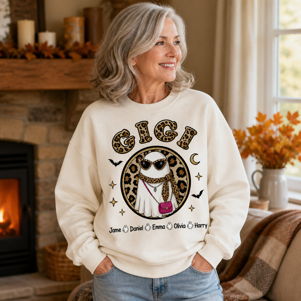 Leopard Glam Ghost GIGI — Personalized Grandkids Names Sweatshirt - Personalized Sweatshirt 1b909fa4-c977-435d-95ba-819c70e39a6e.jpg