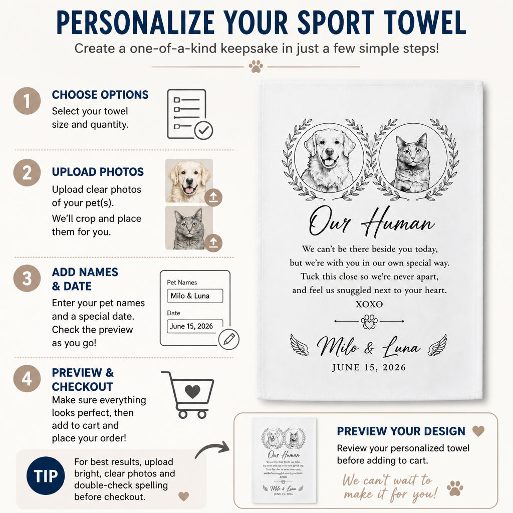 Wedding Keepsake Towel From Your Pets – Custom Pet Sketch & Message - Personalized Sport Towel 1bc77274-c881-4314-8c2c-ecd3ebc2d810.jpg