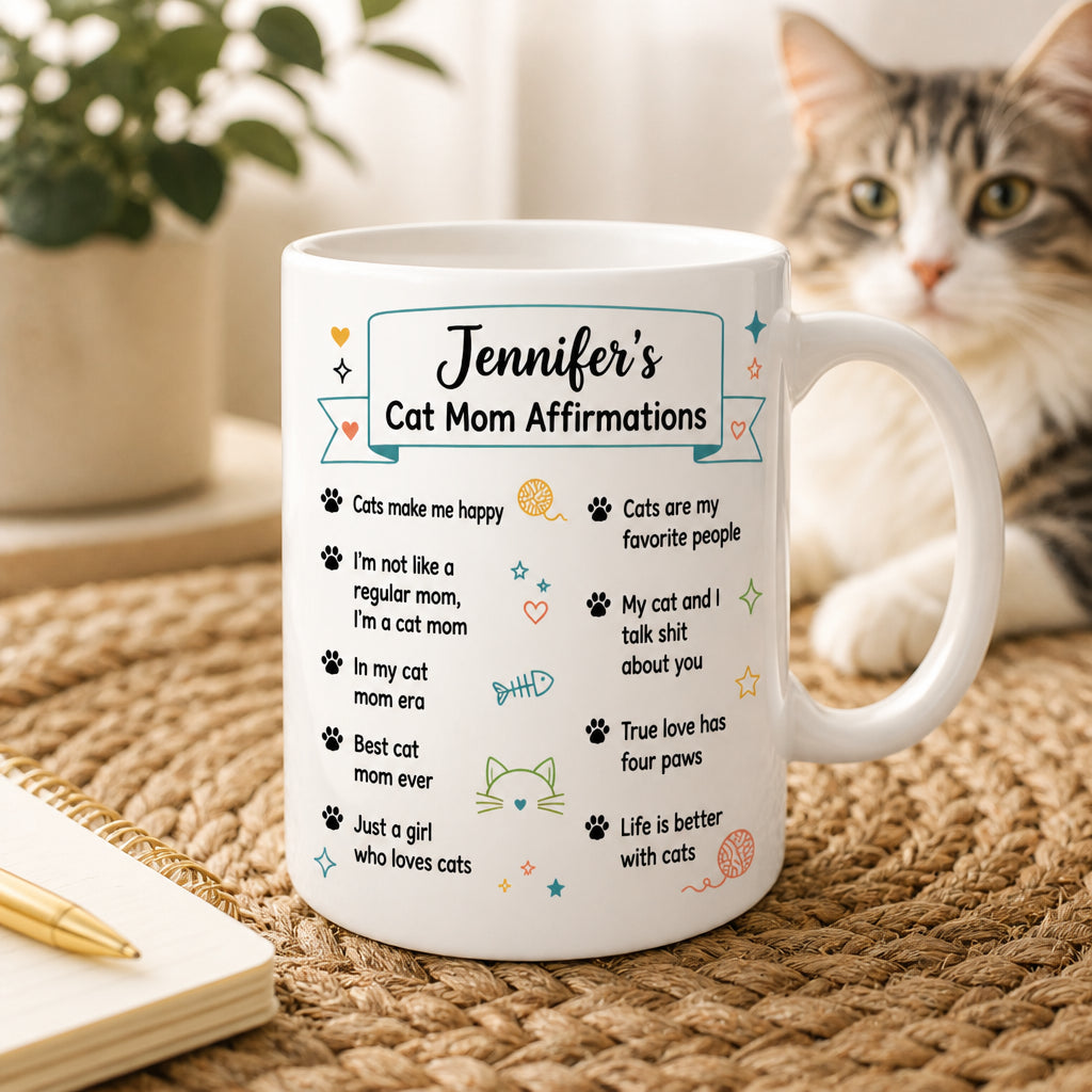 Personalized Cat Mom Affirmations Mug - Personalized Mug 1bdcc99c-8d41-4e80-8431-0fd90731b6e7.jpg