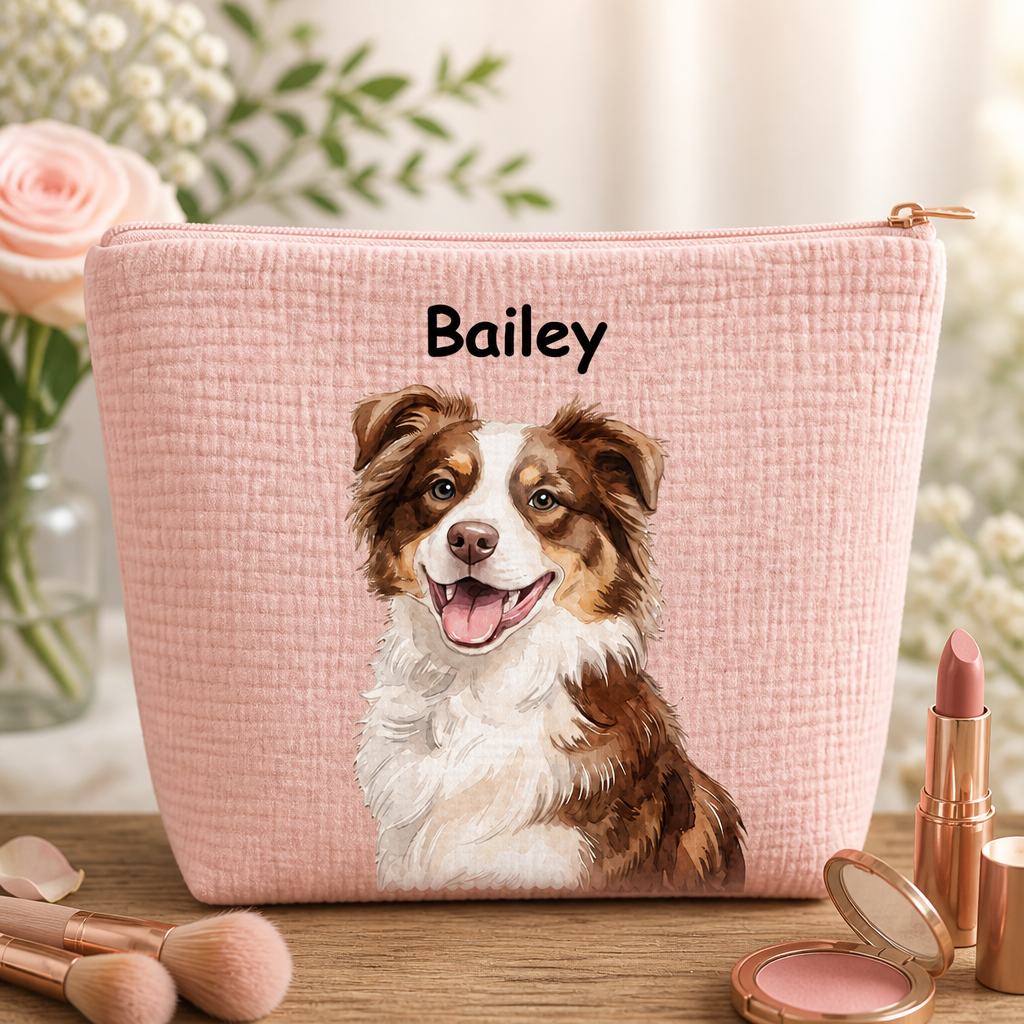 Custom Pet Portrait Makeup Bag – Watercolor Cameo with Name - Personalized Bubble Gauze Makeup Bag 1be31dca-d4a5-481f-b0a8-84decadfb1fa.png