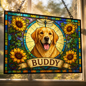 Custom Stained-Glass Pet Portrait Suncatcher – Photo + Name - Personalized Rectangle Stained Glass Suncatcher (PW) 1be3f8a4-c330-4644-9b53-9dbe65a4c9d3.jpg