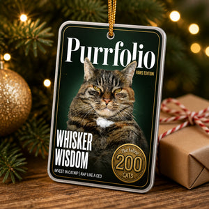 Purrfolio Paws Edition Magazine Cover Ornament – Upload Your Pet Photo - Personalized Aluminum Ornament 1bf38401-4db0-4b31-a02f-b7cd10654e15.jpg