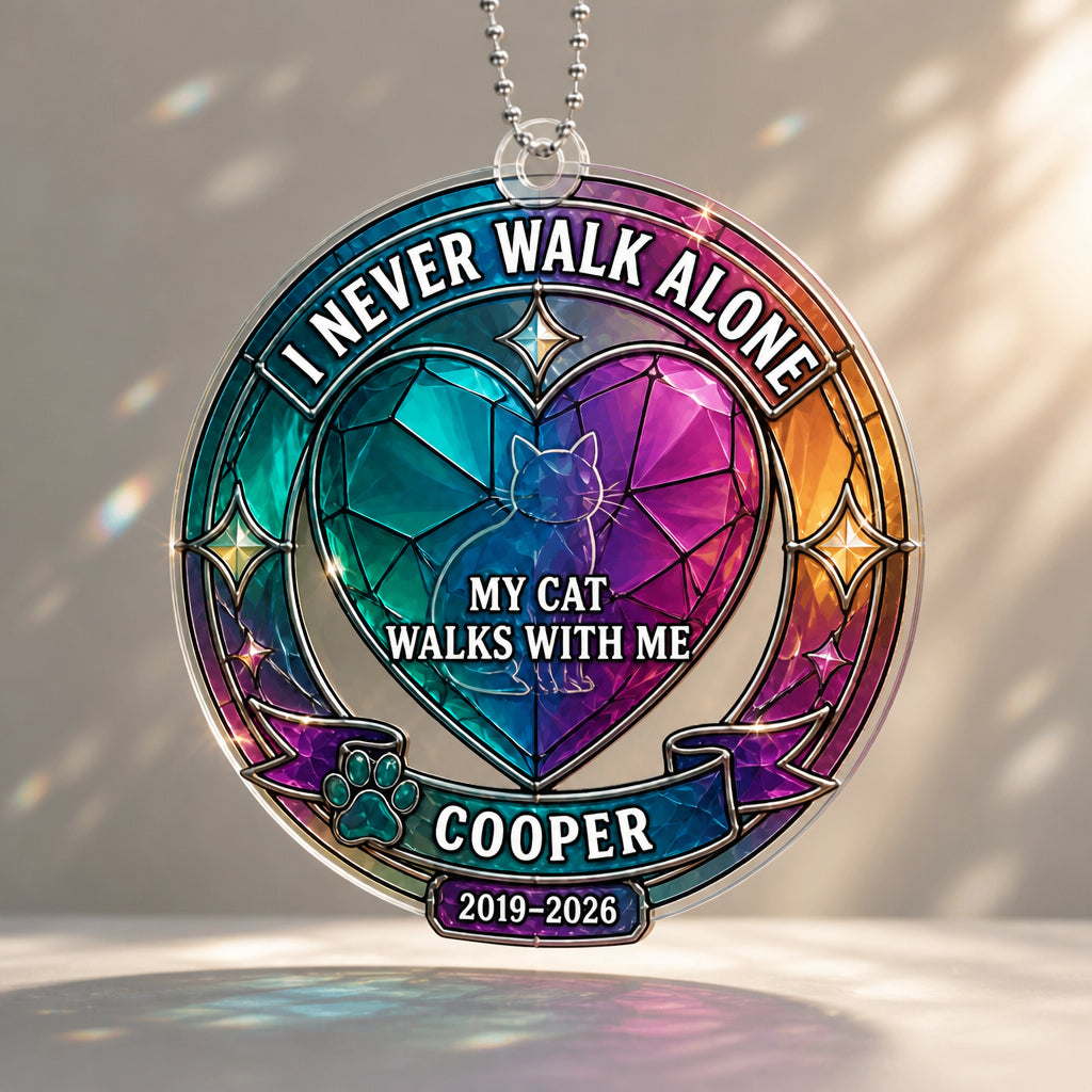 I Never Walk Alone — Cat Memorial Suncatcher (Name & Years) - Personalized Suncatcher Ornament 1bfb7b27-d7ba-460a-bd48-920ef6ea1c8d.jpg