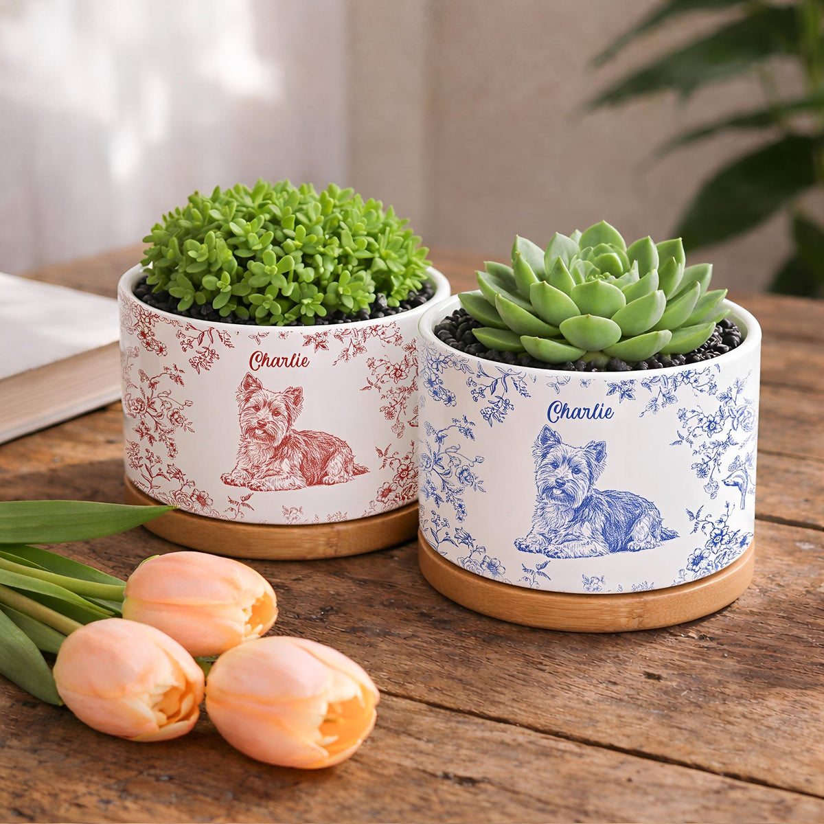 Toile De Jouy Flower Pet Photo, Custom Pet Flower Pot, Personalized Pet Memorial Planter, Dog Loss Remembrance Gift, Dog Lover, Dog Mom Gift 1bfd8c73-b8d0-480d-b0f6-5731f36e250e-il_fullxfull.7803286654_sntj.jpg