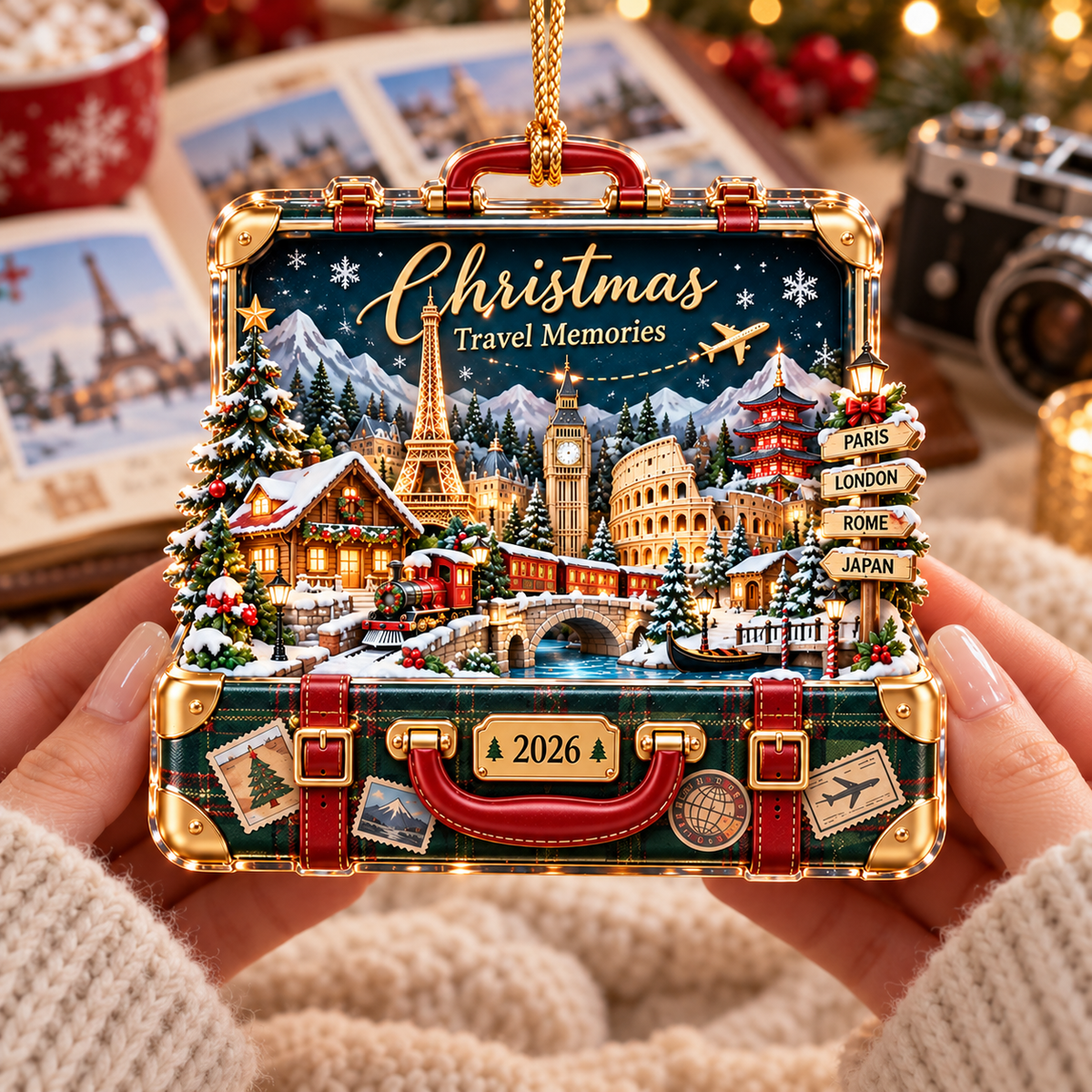 Personalized Christmas Travel Memories Suitcase Ornament – Custom Year, Winter World Landmarks Keepsake, Gift for Travel Lovers 1c08e1fd-08cb-410f-a21c-8cba2ee8063a-Nostalgic-Christmas-Travel-Suitcase-Ornament-3.png