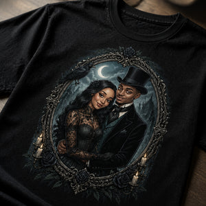 Custom Gothic Victorian Couple Portrait T‑Shirt - Personalized T-shirt 1c09f902-131f-43ea-8686-deb04f27727f.jpg