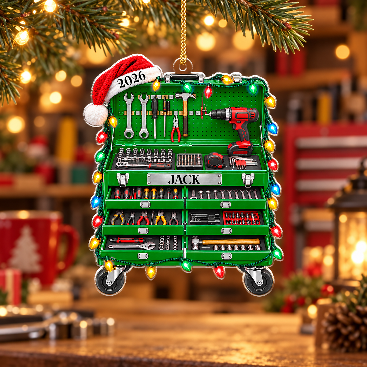 Christmas Gift For Mechanic Husband Dad - Personalized Tool Box Acrylic Ornament 1c0feda2-6e11-43f0-be47-b7870ddde3fb-3.png