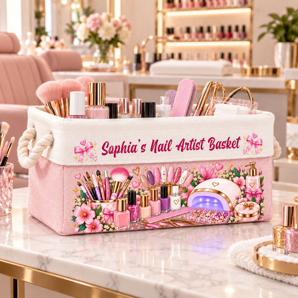 Nail Artist Basket Storage With Handles For Nail Artist - Personalized Storage Basket 1c46ea83-a853-4955-b437-eb2720911391-2.jpg