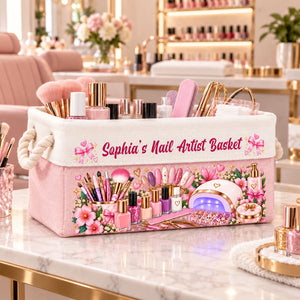 Nail Artist Basket Storage With Handles For Nail Artist - Personalized Storage Basket 1c46ea83-a853-4955-b437-eb2720911391-2.jpg